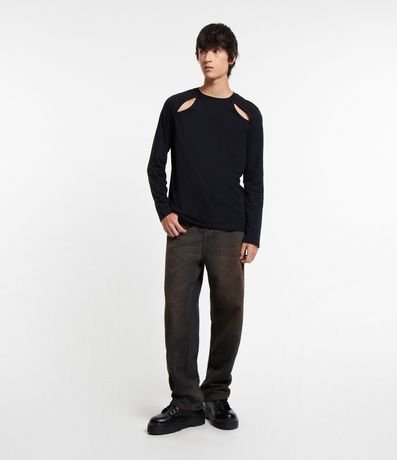 Remera Slim en Algodón con Cutout Diferenciado en las Sisas 2