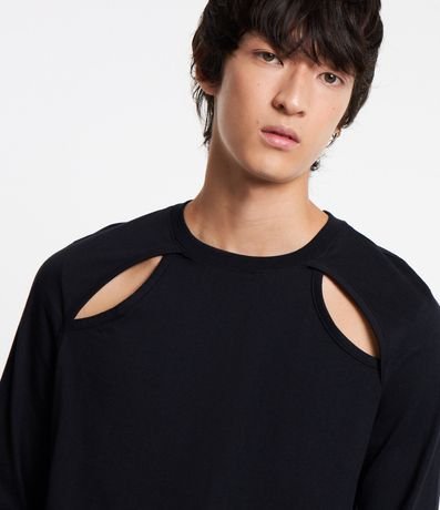 Remera Slim en Algodón con Cutout Diferenciado en las Sisas 4