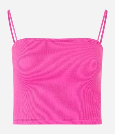 Blusa Cropped de Tirantes en Rib Texturizada 5