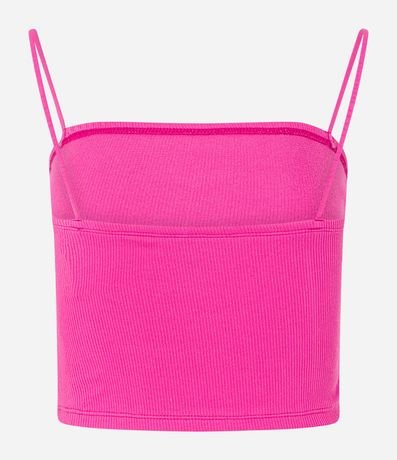Blusa Cropped de Tirantes en Rib Texturizada 6
