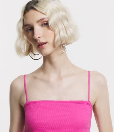 Blusa Cropped de Tirantes en Rib Texturizada 4
