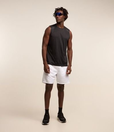 Bermuda Deportiva Básica con Cintura Elástica y Red Lateral