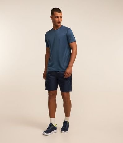 Bermuda Deportiva Básica con Cintura Elástica y Red Lateral