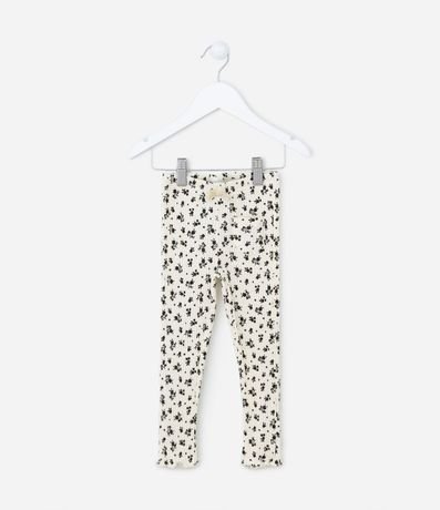 Pantalón Legging Infantil con Estampa de Flores - Talle 1 a 5 años 1