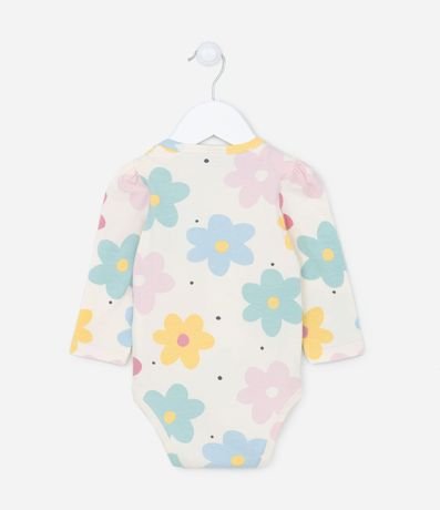 Body Largo Infantil con Estampado Floral - Talle RN a 18 meses 2