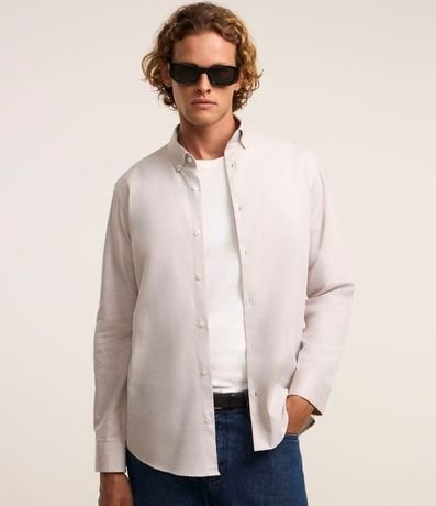 Camisa Comfort en Algodón Manga Larga