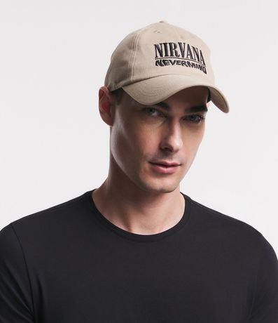 Gorra con Ala Curva y Estampa Nirvana 1