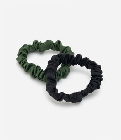 Kit 02 Scrunchies Pequeños con Efecto Satinado 2