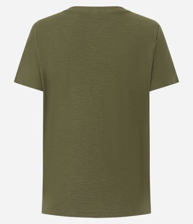 Blusa T-shirt en Flamé con Cuello V 9