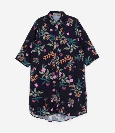 Vestido Chemise con Estampa de Follajes Curve & Plus Size 5