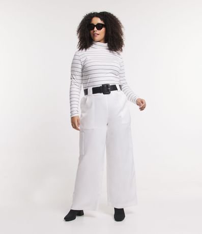 Blusa Manga Larga en Rib Rayada Curve & Plus Size 2