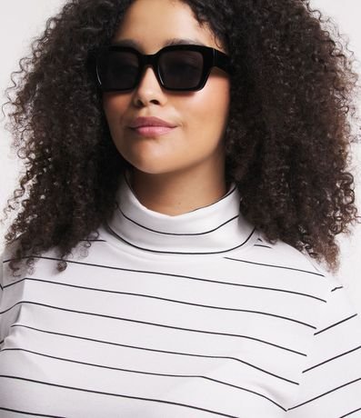 Blusa Manga Larga en Rib Rayada Curve & Plus Size 4