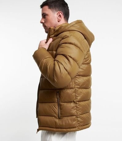 Campera Puffer en Poliamida con Gajos y Forro de Sherpa 9
