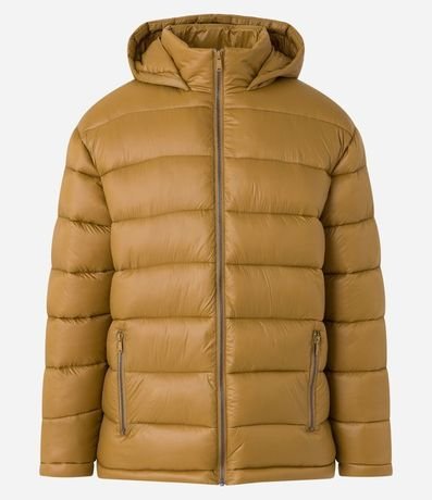 Campera Puffer en Poliamida con Gajos y Forro de Sherpa 10
