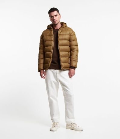 Campera Puffer en Poliamida con Gajos y Forro de Sherpa 3