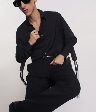 Camisa Leve Manga Larga con Rayas 8