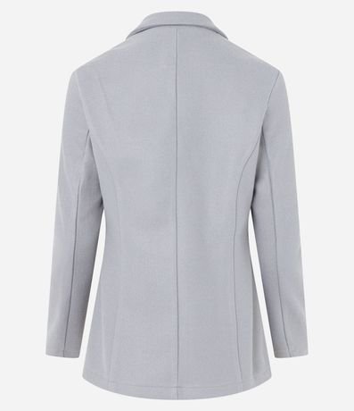 Campera Alargada en Polivelour con Botones y Bolsillos 2