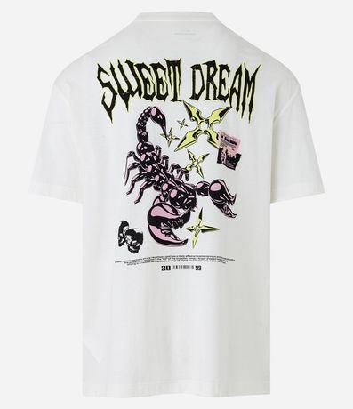 Remera Relaxed en Media Malla con Estampado Delantero y Espalda 7