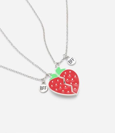Kit 02 Collares BFF en Metal con Formato de Corazón 1