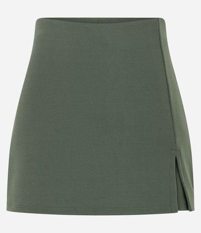 Short Pollera en Crepé con Pequeña Abertura Delantera 1
