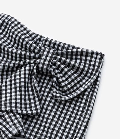 Short Pollera Infantil con Estampa de Cuadros y Moña - Talle 1 a 5 años 5
