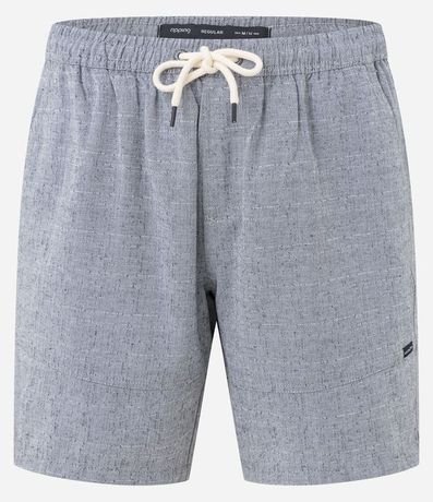Bermuda Casual Texturizada con Cintura Elástica y Recortes 6