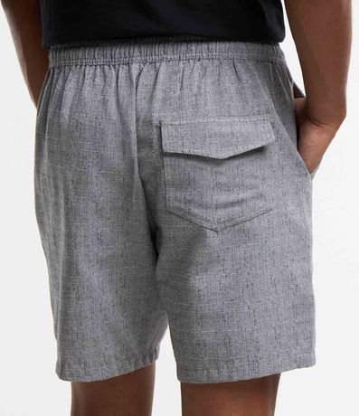 Bermuda Casual Texturizada con Cintura Elástica y Recortes 3