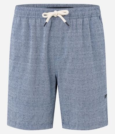 Bermuda Casual Texturizada con Cintura Elástica y Recortes 5