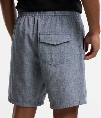 Bermuda Casual Texturizada con Cintura Elástica y Recortes 3