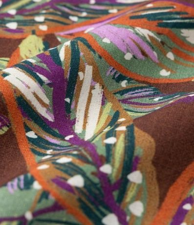 Vestido Midi con Volados y Follajes Estampadas Curve & Plus Size 6