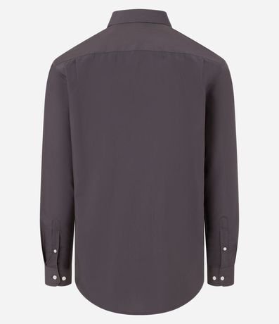 Camisa Regular en Microfibra con Cuello Inglés y Manga Larga 7