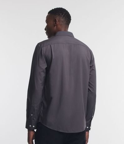Camisa Regular en Microfibra con Cuello Inglés y Manga Larga 5