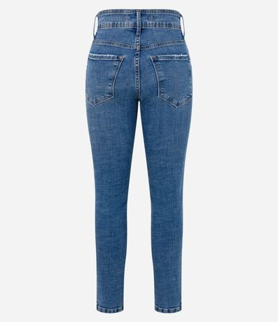 Pantalón Cigarrete en Jeans con Cintura Mediana con Botones 6