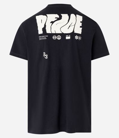Remera Comfort en Media Malla con Lettering Peace 2
