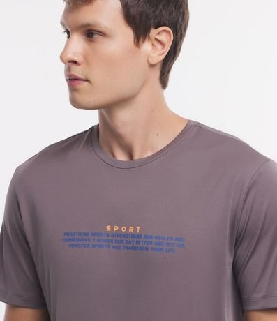 Remera Deportiva Dry Fit con Lettering Sport 4