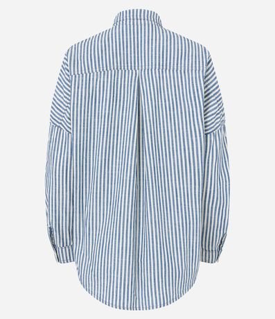 Camisa en Jeans con Bolsillos y Estampa de Rayas 2