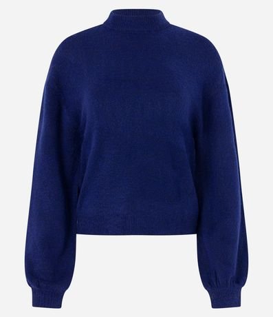 Suéter Corto en Punto con Cuello Alto 6