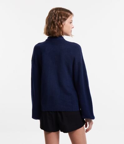 Suéter Corto en Punto con Cuello Alto 3