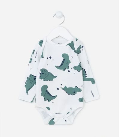 Body Largo Infantil con Estampado de Dinosaurios - Talle RN a 24 meses