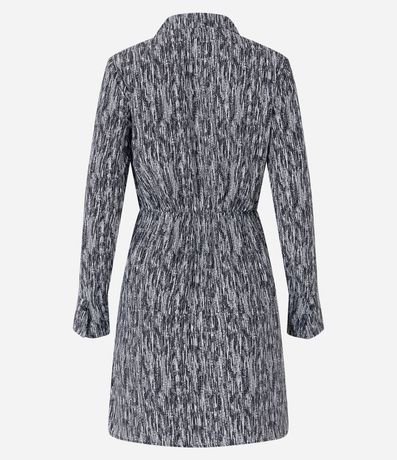 Vestido Chemise en Crepé con Lazo en la Cintura y Estampa Abstracta 7