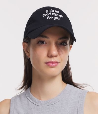 Gorra Ala Curva con Bordado Hes Not Good Enough For You 1