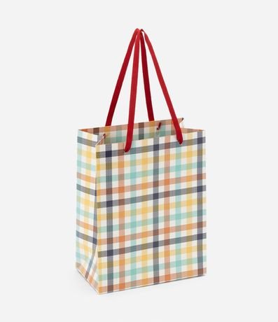 Embalaje de Regalo Pequeña con Estampado de Cuadros