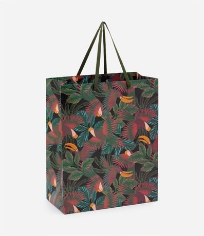 Embalaje de Regalo Mediana con Estampado Tropical