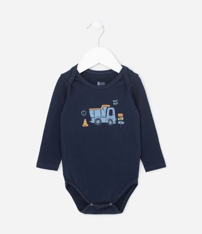 Body Largo Infantil en Media Malla con Estampado de Carrinho - Talle 0 a 18 meses 1