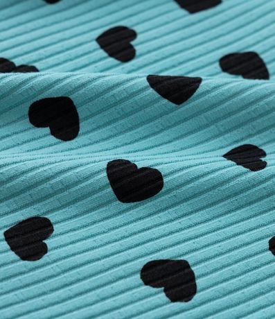 Blusa Acanalada Infantil con Estampado de Corazones - Talle 1 a 5 años 3