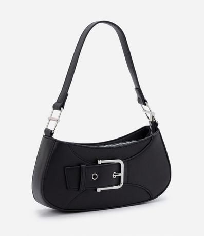 Bolso Baguette Pequeño con Detalle en Hebilla