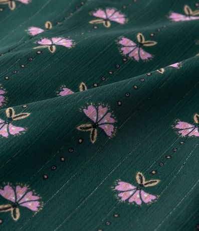 Vestido Midi de Chiffon con Estampa Floral y Volados Asimétricos Curve & Plus Size 7