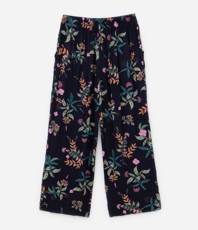 Pantalón Pantalona en Viscosa Estampada de Follajes Curve & Plus Size 6