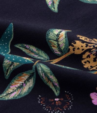 Pantalón Pantalona en Viscosa Estampada de Follajes Curve & Plus Size 7