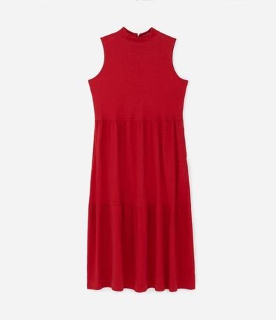 Vestido Midi en Media Malla con Volados en el Bajo Curve & Plus Size 6